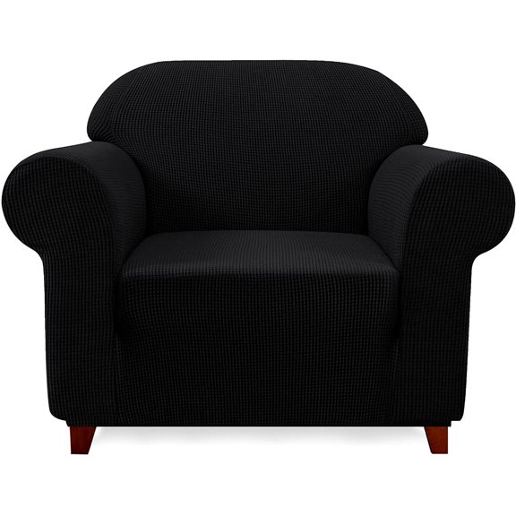 suxuMhao Elasticity Slipcovers, 1 Piece Single Size Black Stretch Couch Covers, Sofa Cover,Couch Covers For Sofa, Elastic Stretch Slipcover for Couch, Fit Most Standard Single Seater Sofas