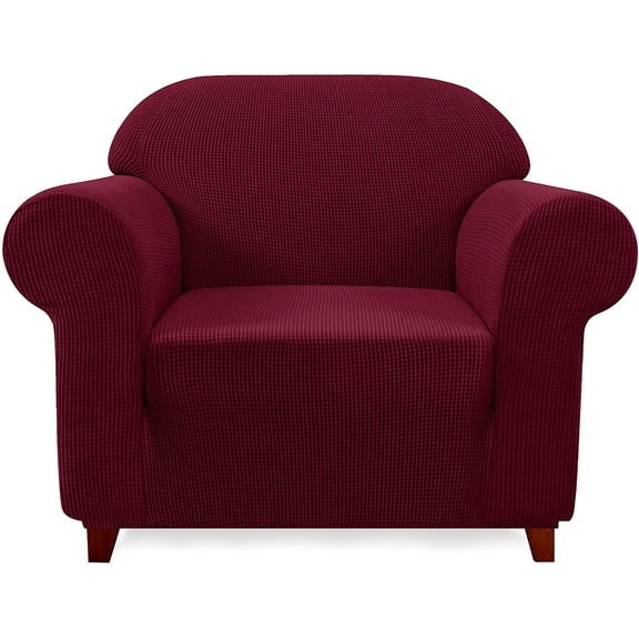 suxuMhao Elasticity Slipcovers, 1 Piece Single Size Red Stretch Couch Covers, Sofa Cover,Couch Covers For Sofa, Elastic Stretch Slipcover for Couch, Fit Most Standard Single Seater Sofas