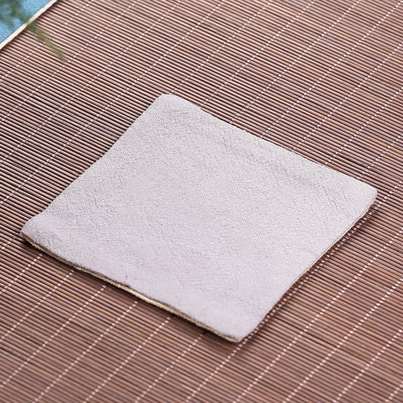 suxuMhao Fabric Coasters, 3.943.94 Inches White, 6 Pieces Square Drink Coasters, Linen-Cotton Tea Cup Mat, Cloth Coasters, Heat Insulated and Absorbent, Suitable for Home and Kitchen Use