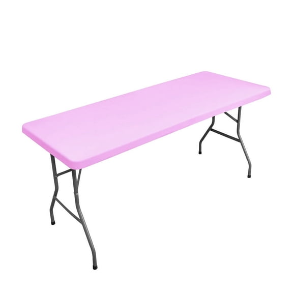 suxuMhao Fitted Table Cover, Elastic Stretchy Table Cover, Party Table Cover, Half pack tablecloth, Solid Color Purple, 47*23 Inches, 1 Piece, Indoor Outdoor Use for Picnic Party Kitchen