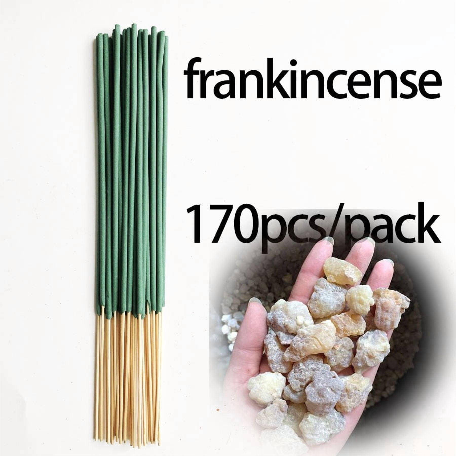 suxuMhao Frankincense Stick Incense - 170 Pcs 8.66IN Organic Incense Sticks, Natural Home Fragrance for Relaxation, Yoga & Meditation, Green, Aromatherapy Incense, Bamboo skewer incense