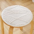 thumbnail image 1 of suxuMhao Fuzzy Round Cushion, 2 Packs 18 Inches Diameter Plush Seat Cushion, L Size Chair Cushion for Computer Chair & Office Chair, Soft Polyester Chair Cushion with Sponge Filling, Off White, 1 of 4