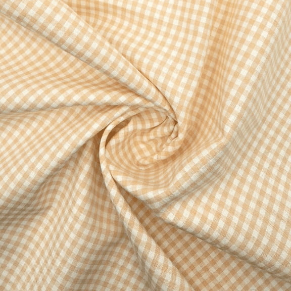 suxuMhao Gingham Sewing Fabric Orange Yellow & White Plaid Cotton Soft Fabric for Sewing Quilting Supplies Bulk Fabric Sewing Supplies 59in Width 39in Length 44mm Grid DIY Craft Decoration