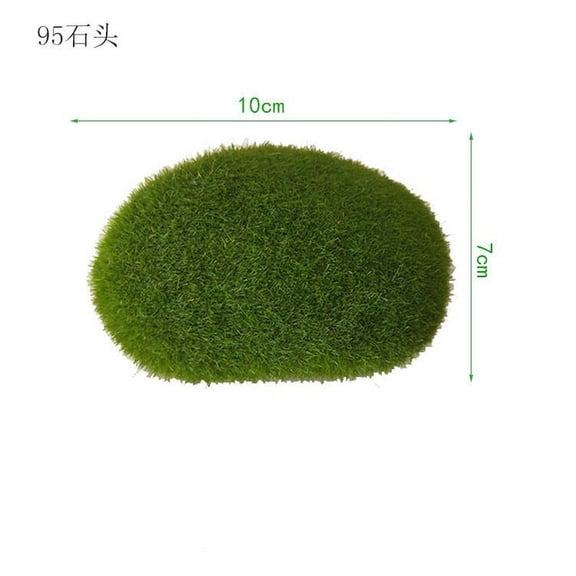 suxuMhao Green Simulated Moss Stone - Pack of 5 Fake Moss Stones for Crafts, Pot Filler for Artificial Plants, Landscape Decoration Ornaments, Size 2.76x4in,Plush production, lightweight