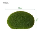 suxuMhao Green Simulated Moss Stone - Pack of 5 Fake Moss Stones for Crafts, Pot Filler for Artificial Plants, Landscape Decoration Ornaments, Size 2.76x4in,Plush production, lightweight