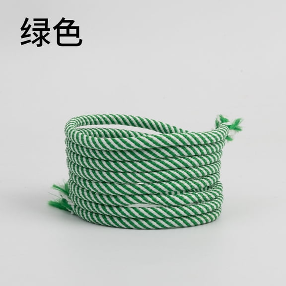 suxuMhao Green & White Braided Cord Braided Drawstring Cord Colorful Striped Braided Rope Craft Rope 5mm Thick 16.4 Yards Durable Polyester Braided Rope for DIY Craft Making 1 Roll