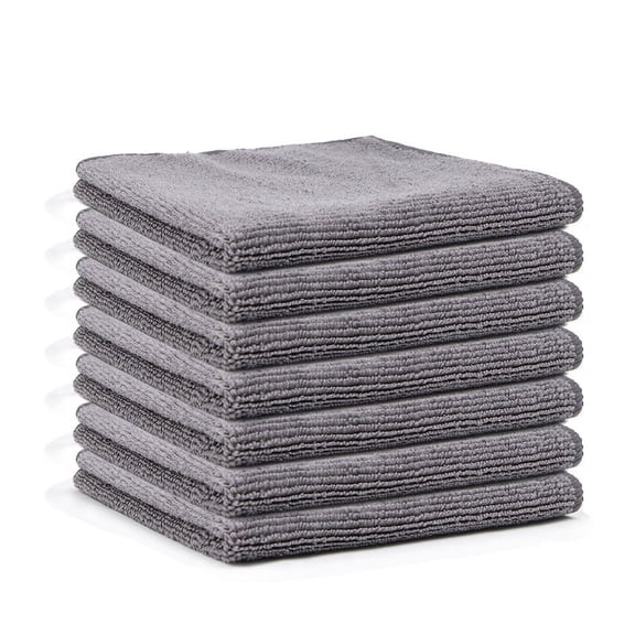 suxuMhao Grey Microfiber Cleaning Cloths 30x30cm, Reusable Absorbent Cleaning Rags Dish Towels, Multi-Purpose Lint Free Kitchen Cleaning Towels 48 Packs for Household Daily Cleaning