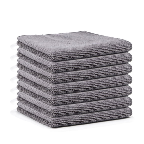 suxuMhao 48 Packs Grey Microfiber Cleaning Cloths 30x30cm, Reusable Absorbent Cleaning Rags Dish Towels, Multi-Purpose Lint Free Kitchen Cleaning Towels for Household Daily Cleaning
