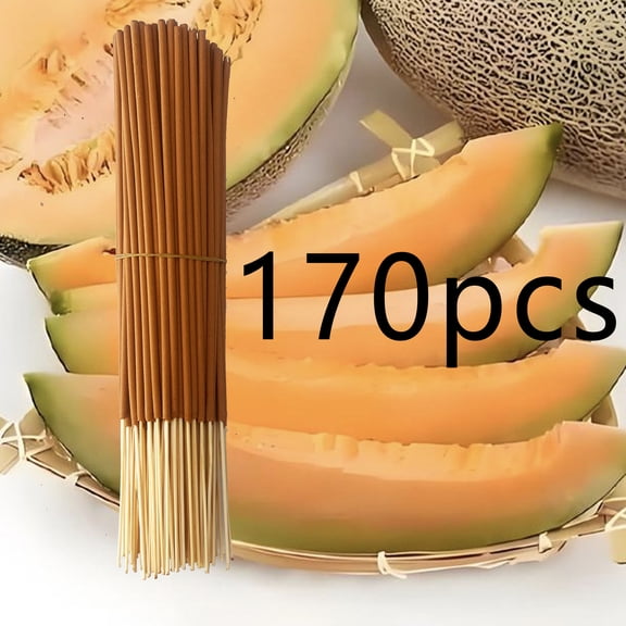 suxuMhao Honeydew Melon Stick Incense - 170 Pcs 8.66IN Organic Incense Sticks, Natural Home Fragrance for Relaxation, Yoga & Meditation, Yellow Aromatherapy Incense for Calming Atmosphere