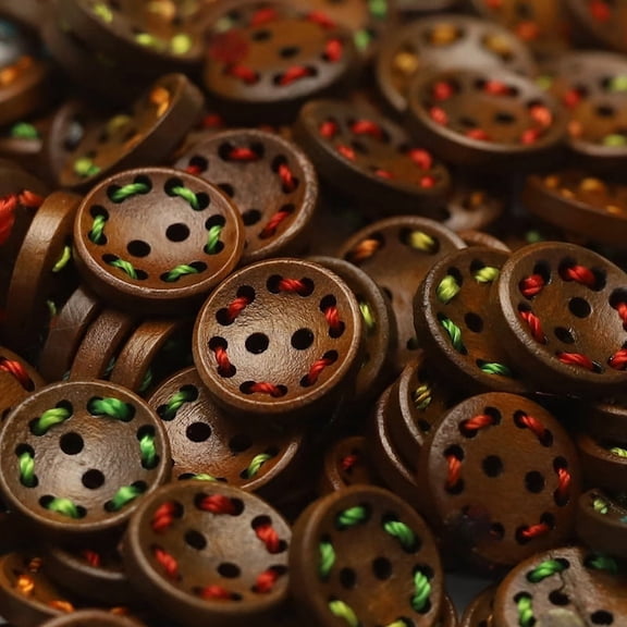 suxuMhao Knitting Button, Crochet Button, Shirt Button, Craft Button, Decorative Button, Sewing Button - 5/8" 50 Pcs Brown Buttons for Crafts, Sewing & Decoration, Buttons Category