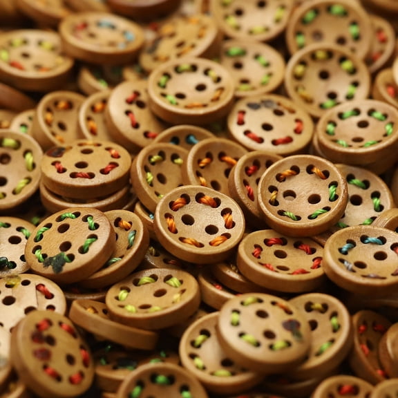 suxuMhao Knitting Button, Crochet Button, Shirt Button, Craft Button, Decorative Button, Sewing Button - 5/8" 50 Pcs Khaki Buttons for Crafts, Sewing & Decoration, Buttons Category