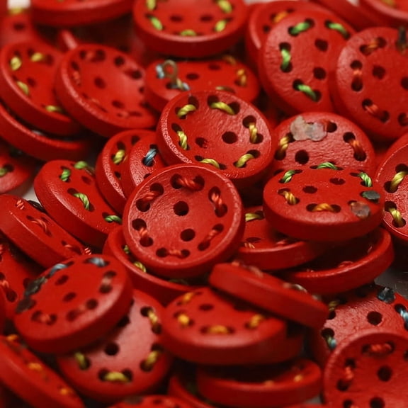 suxuMhao Knitting Button, Crochet Button, Shirt Button, Craft Button, Decorative Button, Sewing Button - 5/8" 50 Pcs Red Buttons for Crafts, Sewing & Decoration, Buttons Category