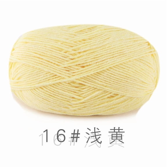 suxuMhao Knitting Yarn, 3 Rolls - Premium Cotton Yarn, Soft & Breathable for Scarves, Sweaters & Crafts, Easy to Work with for Hand Knitting Projects, Suitable for Beginners & Experts,light yellow