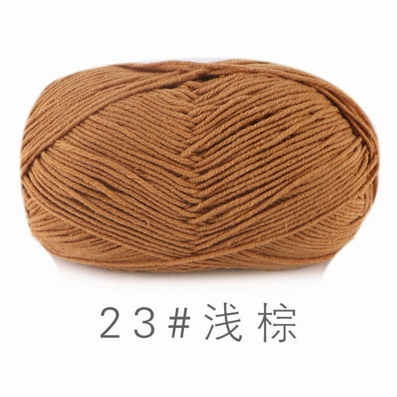 suxuMhao Knitting Yarn, 3 Rolls - Premium Cotton Yarn, Soft & Breathable for Scarves, Sweaters & Crafts, Easy to Work with for Hand Knitting Projects, Suitable for Beginners & Experts,light brown