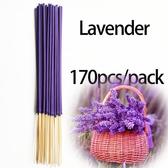 suxuMhao Lavender Stick Incense - 170 Pcs 8.66IN Organic Incense Sticks, Natural Home Fragrance for Relaxation, Yoga & Meditation, Purple Aromatherapy Incense for Calming Atmosphere