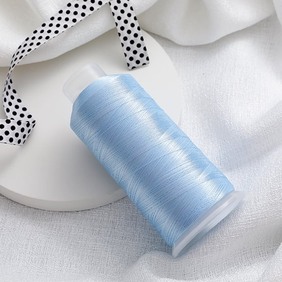 suxuMhao Light Blue Sewing Thread 2 Rolls, 3171 Yards/2900M Per Spool, DIY Handmade Thread, Embroidery Thread, All Purpose Sewing Thread, Overlock Thread, Serger Thread, Polyester Sewing Thread