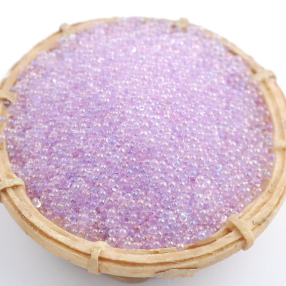 suxuMhao Light Purple Nail Bubble Beads, 0.6-0.8MM 100g 3D Nail Decoration, Nails Art Stuff, Nails Art Accessories, Nail Charms, Mini Ornament Beads for DIY Nail Design Craft Decoration Supplies