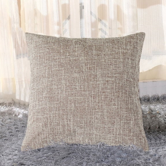 suxuMhao Linen Pillowcase Set of 2,18×18in Light Coffee–Premium Cushion Cover,Pillows Covers,Pillow Cover,Throw Pillow Covers 18x18, Pillow Cases Standard Size,Decorative Pillow Cover for Home