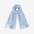 thumbnail image 1 of suxuMhao Long Tassel Scarf Shawl, Winter Warm Wrap Blanket Scarf, Versatile Cold Weather Thick Soft Scarf, Oversized Shawl Wrap for Winter, 78.74×27.56IN (Including Tassels), 1 Pack Blue, 1 of 2