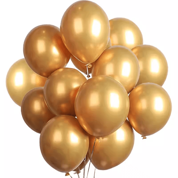 suxuMhao Metallic Color Inflatable Round Gold Balloons, 10 Inch 40 Pcs, Outdoor Balloons for Wedding Decor, Birthday Party, Party Balloons, Decoration Supplies