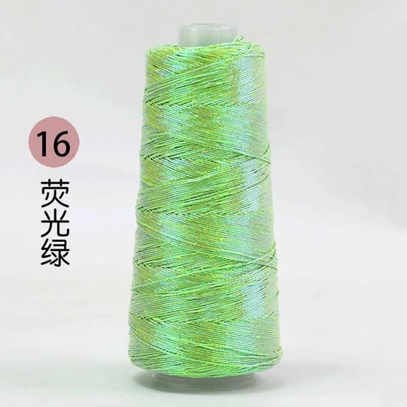 suxuMhao Metallic Crochet Yarn, Shiny Core-spun Yarn, DIY Metallic Weaving Thread, Light Green, 7oz/200g 519yd/475m, 1 Roll for Handmade Crafts & Fashion Accessories