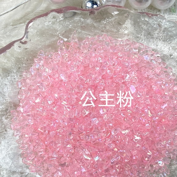 suxuMhao Nail Art Gravel Decoration Fill with Crushed Stones Irregular Gravel DIY Handmade Materials Nail Art Accessories Bulk 150g Natural Stone Pink for Manicure & Resin Craft