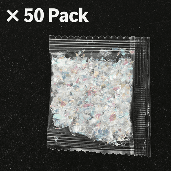 suxuMhao Nail Flakes Decoration, 50 Packs White Nail Art Decor, Each Approximately 1g, Shell Paper Nail Flakes, Glitter, Aurora, Candy Glass & Irregular Nail Flakes for DIY Nail Design