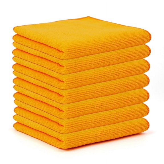 suxuMhao 24 Packs Orange Microfiber Cleaning Cloths 30x30cm, Reusable Absorbent Cleaning Rags Dish Towels, Multi-Purpose Lint Free Kitchen Cleaning Towels for Household Daily Cleaning