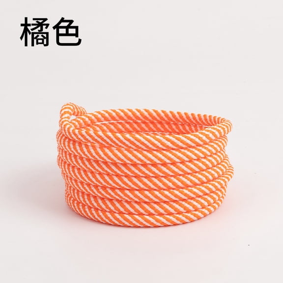 suxuMhao Orange & White Braided Cord Braided Drawstring Cord Colorful Striped Braided Rope Craft Rope 5mm Thick 16.4 Yards Durable Polyester Braided Rope for DIY Craft Making 1 Roll