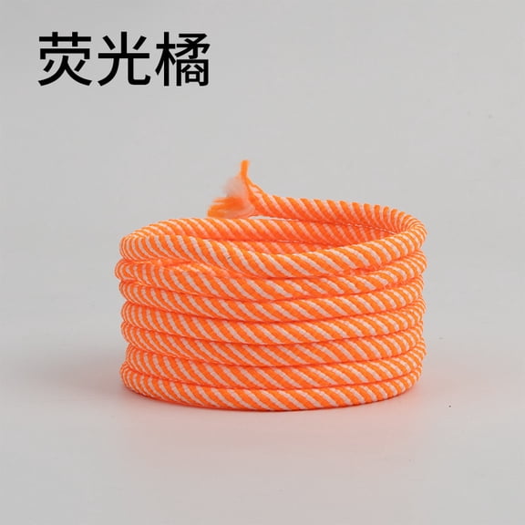 suxuMhao Orange Yellow & White Braided Cord Braided Drawstring Cord Colorful Striped Braided Rope Craft Rope 5mm Thick 16.4 Yards Durable Polyester Braided Rope for DIY Craft Making 1 Roll
