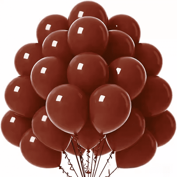 suxuMhao Party Balloons, 10 Inch Round Inflatable Latex Balloons, 40 Pcs Dark Brown Balloons for Wedding Decorations, Birthday Party, Outdoor Balloons, Perfect Decoration for Holiday Gatherings