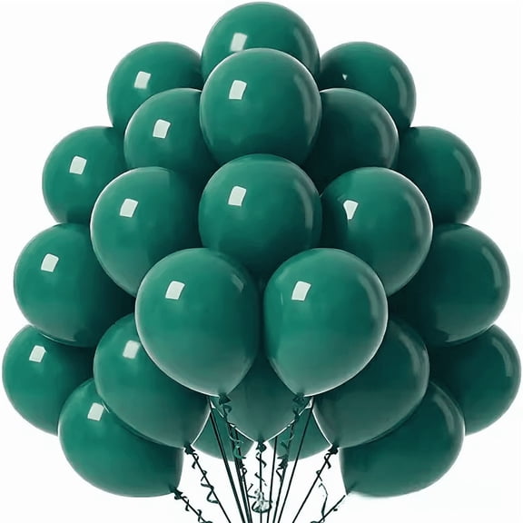 suxuMhao Party Balloons, 10 Inch Round Inflatable Latex Balloons, 40 Pcs Dark Green Balloons for Wedding Decorations, Birthday Party, Outdoor Balloons, Perfect Decoration for Holiday Gatherings