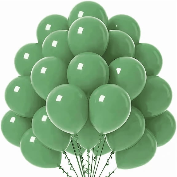 suxuMhao Party Balloons, 10 Inch Round Inflatable Latex Balloons, 40 Pcs Gray Green Balloons for Wedding Decorations, Birthday Party, Outdoor Balloons, Perfect Decoration for Holiday Gatherings