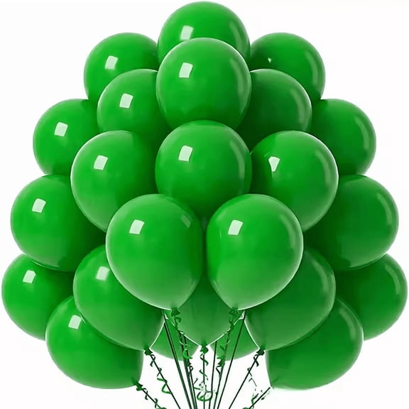 suxuMhao Party Balloons, 10 Inch Round Inflatable Latex Balloons, 40 Pcs Green Balloons for Wedding Decorations, Birthday Party, Outdoor Balloons, Perfect Decoration for Holiday Gatherings