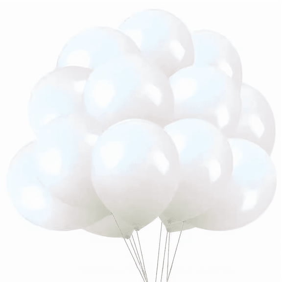 suxuMhao Party Balloons, 10 Inch Round Inflatable Latex Balloons, 40 Pcs White Balloons for Wedding Decorations, Birthday Party, Outdoor Balloons, Perfect Decoration for Holiday Gatherings