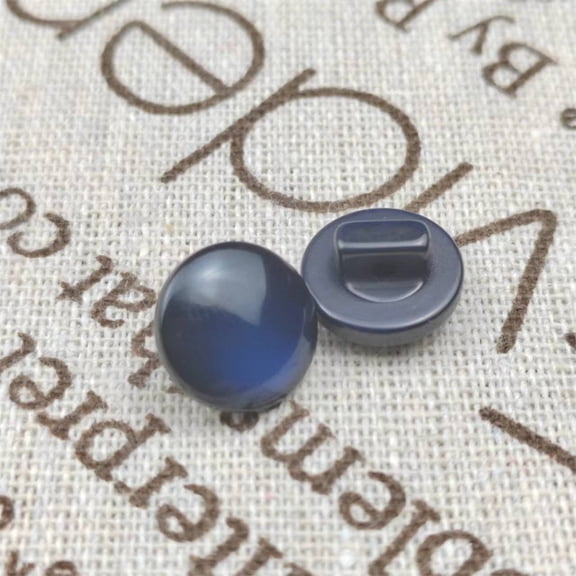 suxuMhao Pearlized Mushroom Decorative Resin Toggle Buttons, 16L Black Blue Half Circle Buttons, 100 Pcs Sewing Fasteners for Craft Sewing, Fabric Fasteners & Dress Closures
