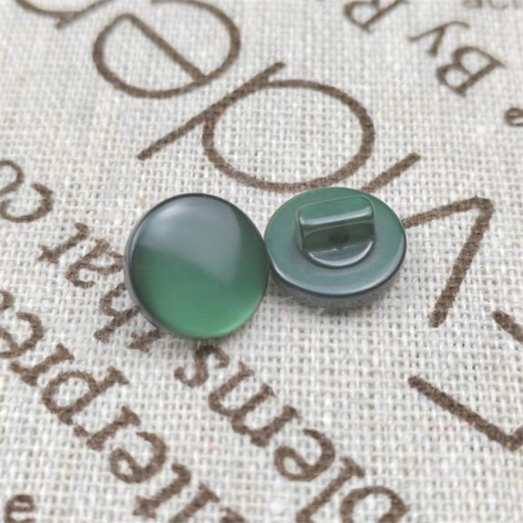 suxuMhao Pearlized Mushroom Decorative Resin Toggle Buttons, 16L Dark Green Half Circle Buttons, 100 Pcs Sewing Fasteners for Craft Sewing, Fabric Fasteners & Dress Closures