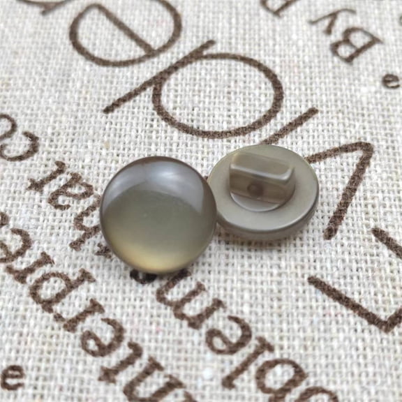 suxuMhao Pearlized Mushroom Decorative Resin Toggle Buttons, 16L Gray Green Half Circle Buttons, 100 Pcs Sewing Fasteners for Craft Sewing, Fabric Fasteners & Dress Closures