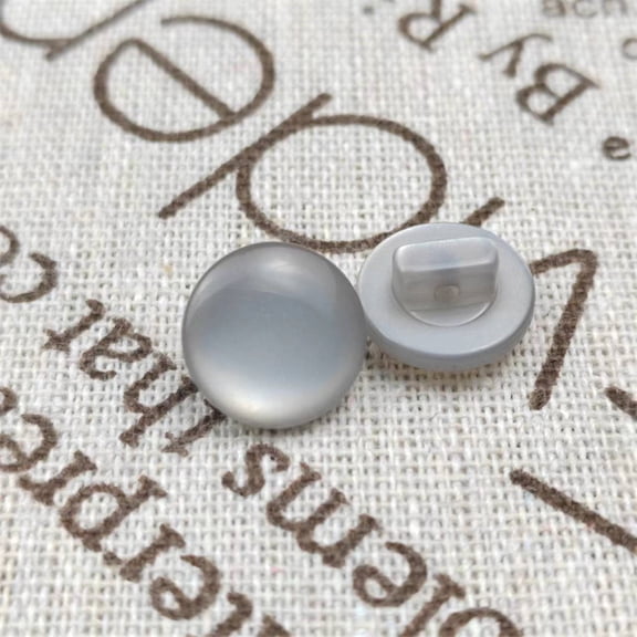 suxuMhao Pearlized Mushroom Decorative Resin Toggle Buttons, 16L Gray Half Circle Buttons, 100 Pcs Sewing Fasteners for Craft Sewing, Fabric Fasteners & Dress Closures