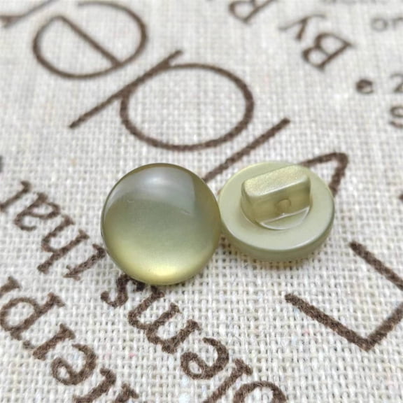 suxuMhao Pearlized Mushroom Decorative Resin Toggle Buttons, 16L Green Half Circle Buttons, 100 Pcs Sewing Fasteners for Craft Sewing, Fabric Fasteners & Dress Closures