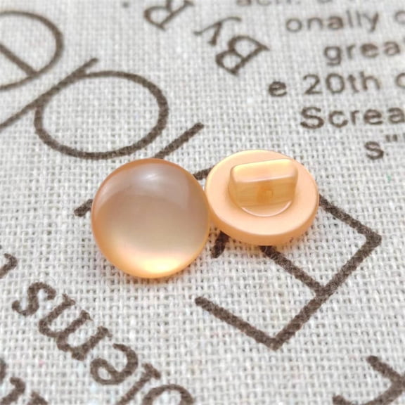 suxuMhao Pearlized Mushroom Decorative Resin Toggle Buttons, 16L Orange Half Circle Buttons, 100 Pcs Sewing Fasteners for Craft Sewing, Fabric Fasteners & Dress Closures