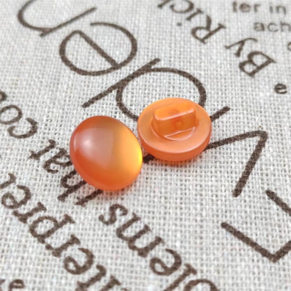 suxuMhao Pearlized Mushroom Decorative Resin Toggle Buttons, 24L Dark Orange Half Circle Buttons, 100 Pcs Sewing Fasteners for Craft Sewing, Fabric Fasteners & Dress Closures