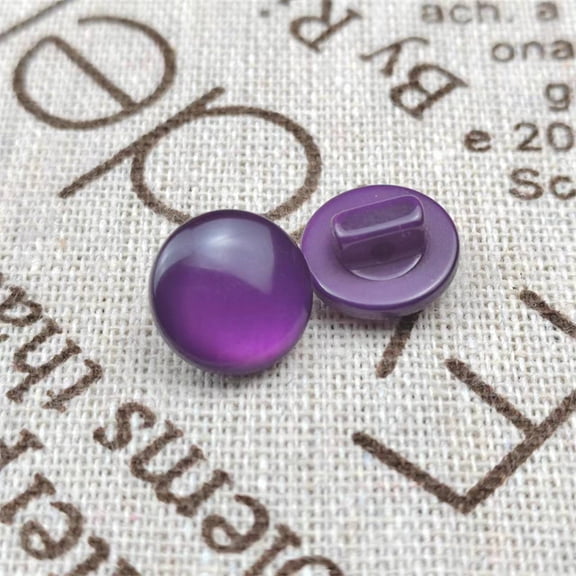 suxuMhao Pearlized Mushroom Decorative Resin Toggle Buttons, 24L Light Purple Half Circle Buttons, 100 Pcs Sewing Fasteners for Craft Sewing, Fabric Fasteners & Dress Closures