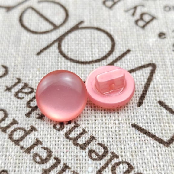 suxuMhao Pearlized Mushroom Decorative Resin Toggle Buttons, 24L Pink Half Circle Buttons, 100 Pcs Sewing Fasteners for Craft Sewing, Fabric Fasteners & Dress Closures