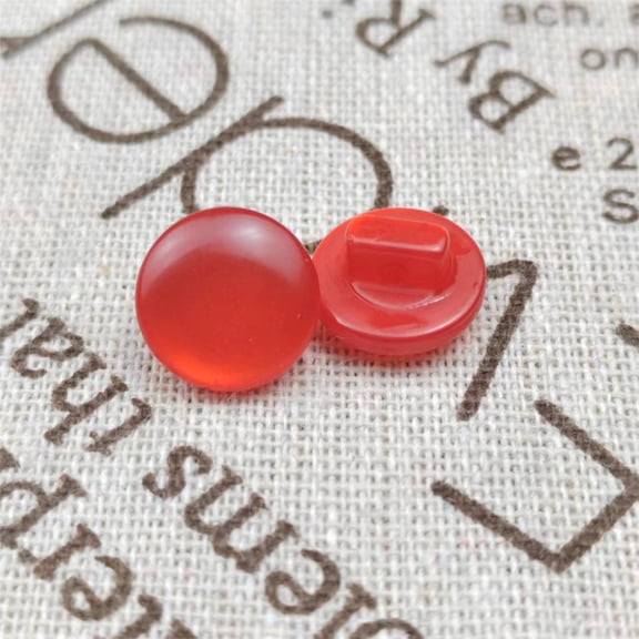 suxuMhao Pearlized Mushroom Decorative Resin Toggle Buttons, 24L Red Half Circle Buttons, 100 Pcs Sewing Fasteners for Craft Sewing, Fabric Fasteners & Dress Closures