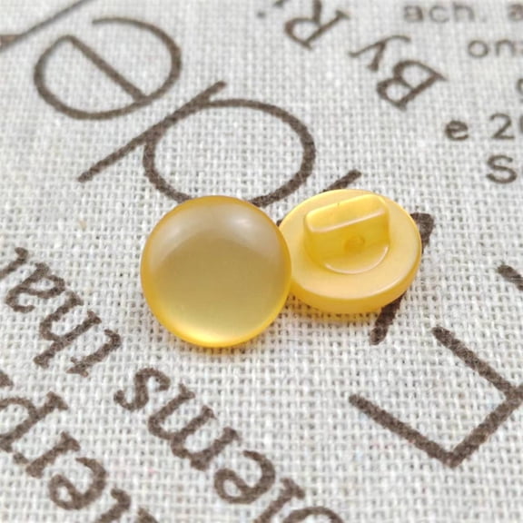suxuMhao Pearlized Mushroom Decorative Resin Toggle Buttons, 24L Yellow Half Circle Buttons, 100 Pcs Sewing Fasteners for Craft Sewing, Fabric Fasteners & Dress Closures