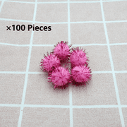 suxuMhao Pink Pom Poms for Crafts Tinsel Pom Poms Fluffy Glitter Pom Poms Clothing Decoration 0.39 Inch 100 Pcs Bulk Pompoms for DIY Crafts Party Ornaments Hat Shoe Decor & Creative Projects