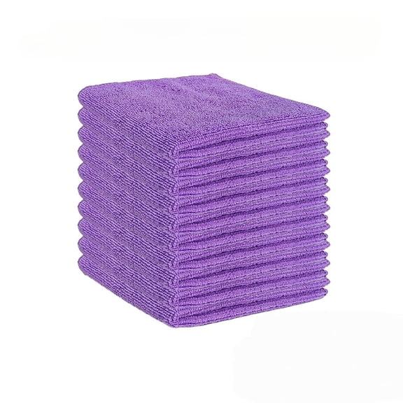 suxuMhao 36 Packs Purple Microfiber Cleaning Cloths 30x30cm, Reusable Absorbent Cleaning Rags Dish Towels, Multi-Purpose Lint Free Kitchen Cleaning Towels for Household Daily Cleaning