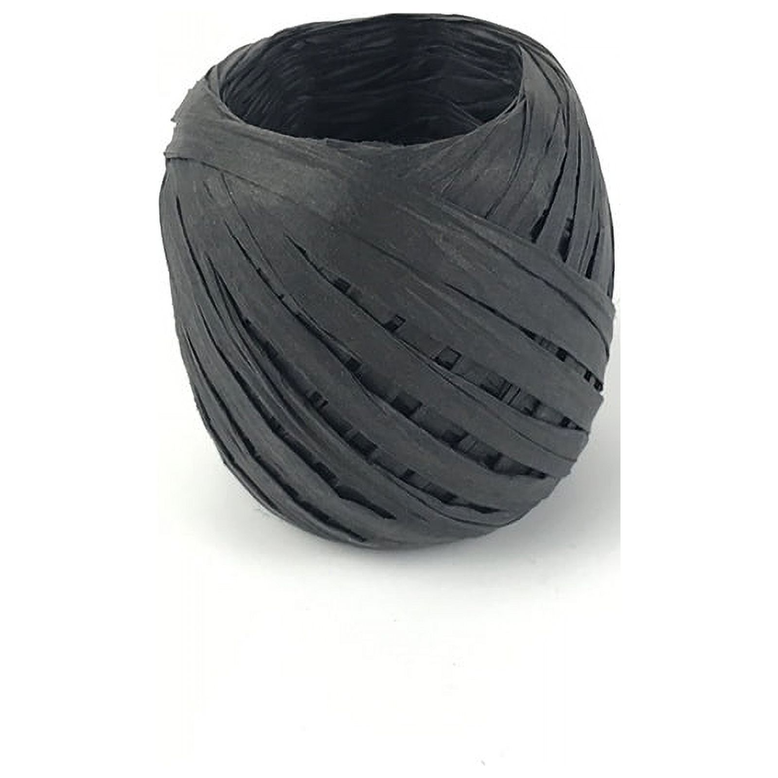 suxuMhao Raffia Paper Rope, 2 Rolls Black Raffia String, Natural Raffia ...