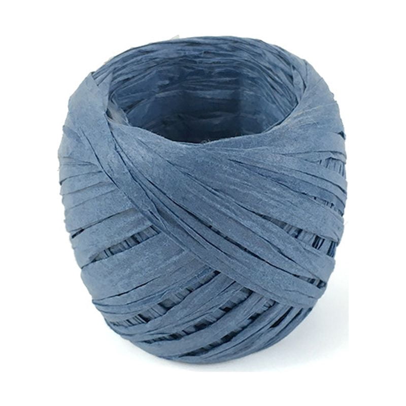 suxuMhao Raffia Paper Rope, 2 Rolls Dark Blue Raffia String, Natural ...